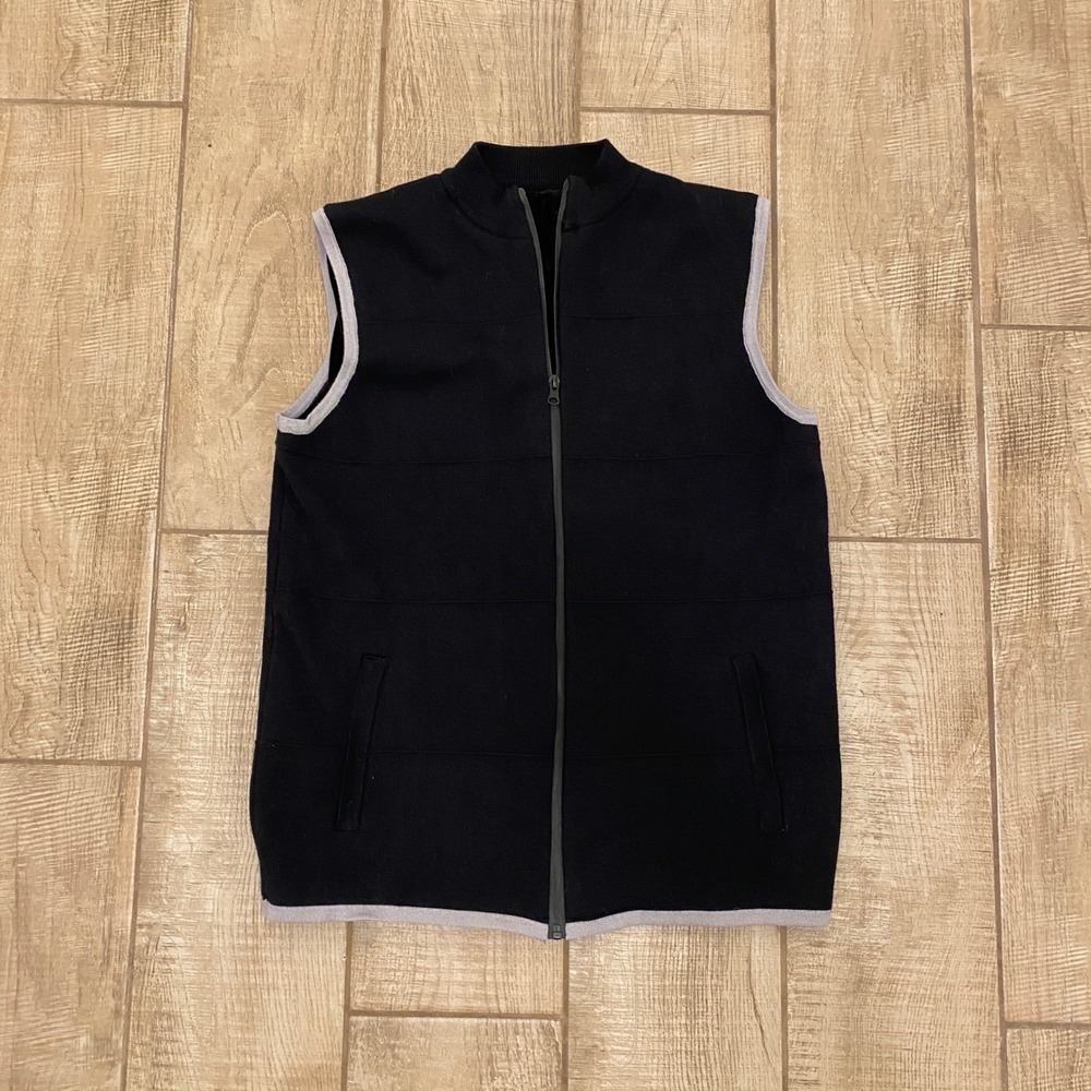 Wecerat Rechargable Heated Vest XL Unisex Black Full Zip Pockets Plush Lined